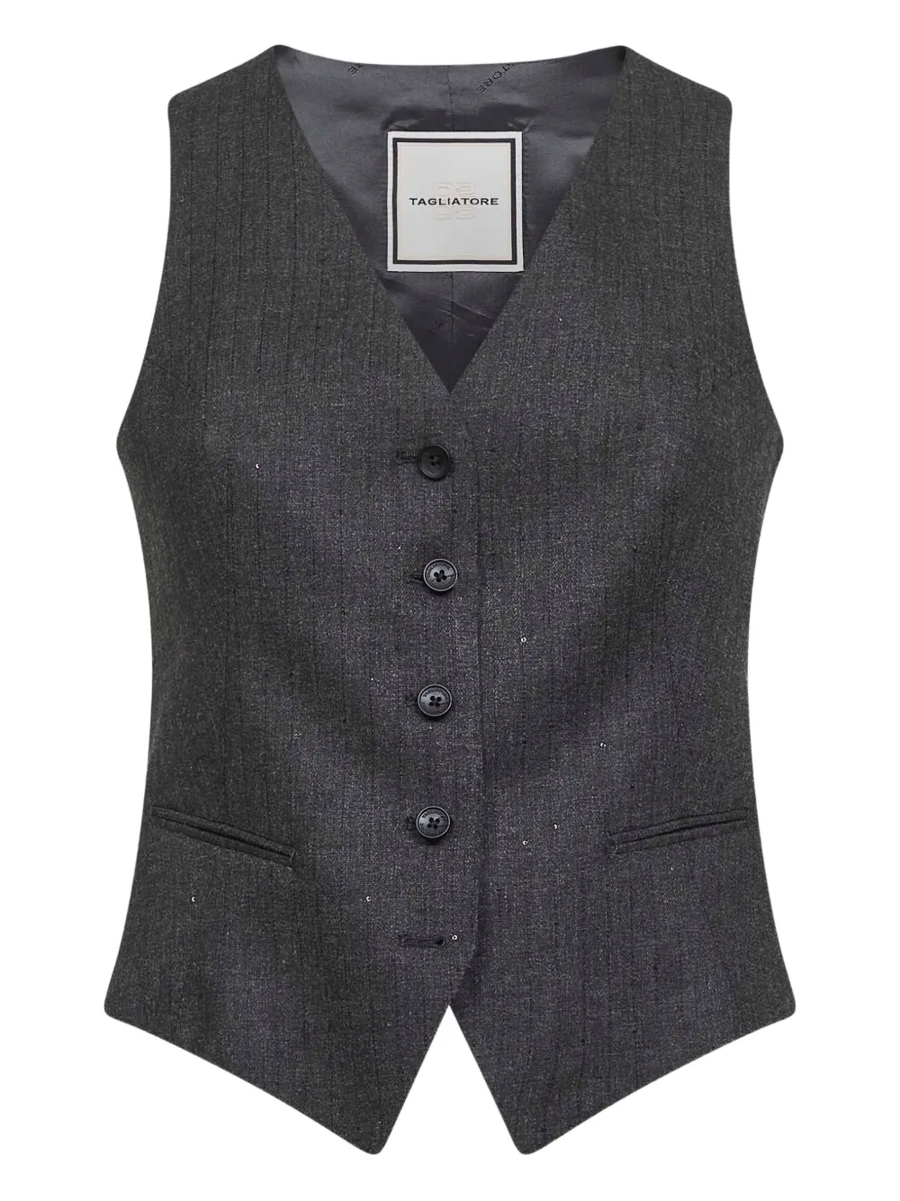 Жилет на пуговицах Tagliatore, серый
Жилет на пуговицах Tagliatore, серый