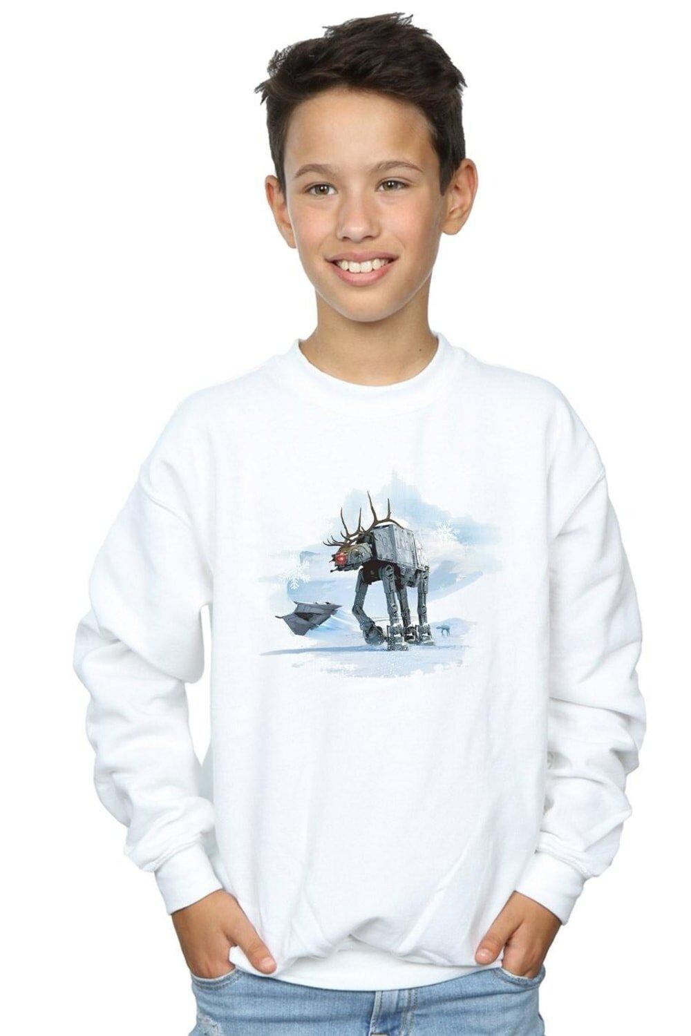 Рождественский свитшот AT-AT с оленями Star Wars, белый
Рождественский свитшот AT-AT с оленями Star Wars, белый