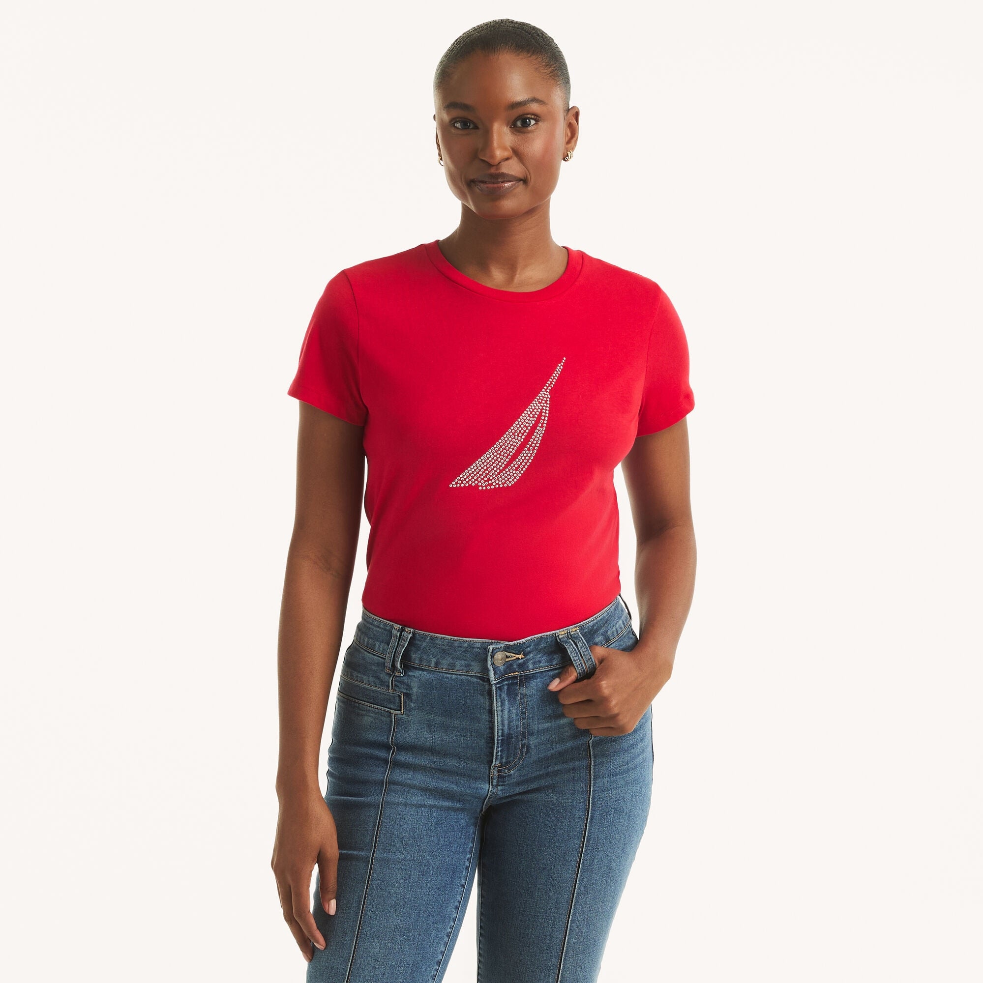 Женская футболка с принтом и стежками Nautica, ярко-красный
Женская футболка с принтом и стежками Nautica, ярко-красный