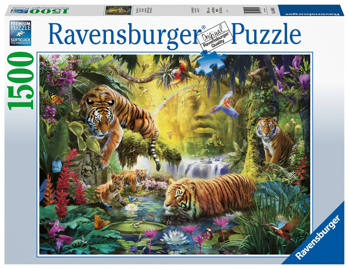 Ravensburger, пазл Мирные Тигры, 1500 шт.
Ravensburger, пазл Мирные Тигры, 1500 шт.