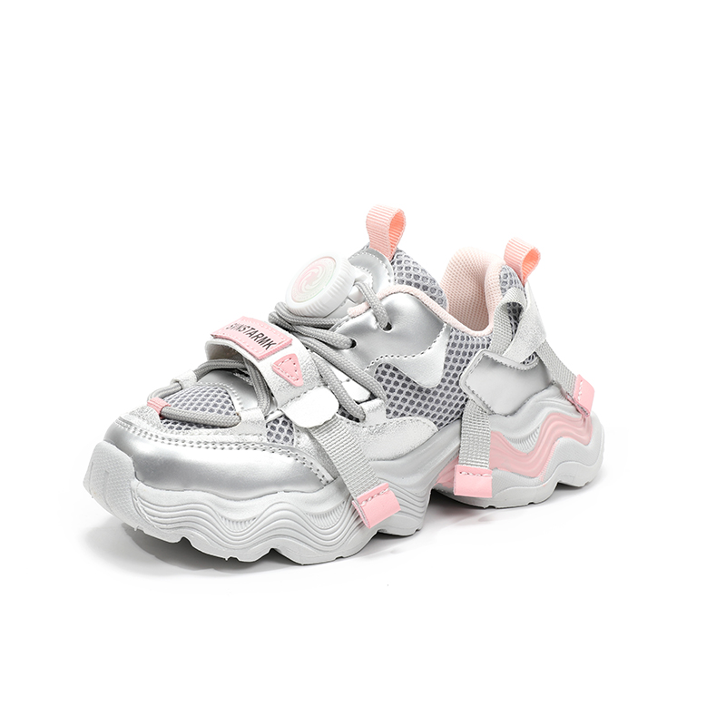 Противоскользящая и износостойкая дышащая повседневная обувь для детей KINDDOG, серый/розовый
Противоскользящая и износостойкая дышащая повседневная обувь для детей KINDDOG, серый/розовый