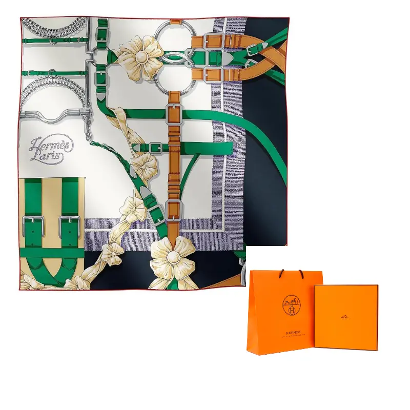 HERMES Шёлковый шарф женский белый, White
HERMES Шёлковый шарф женский белый, White