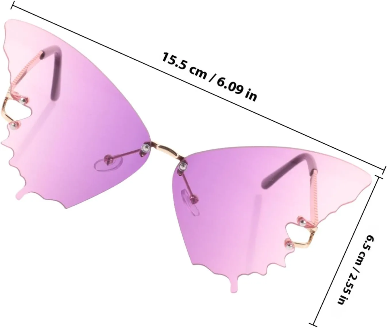 2 пары безободковых солнцезащитных очков-бабочек для женщин, легкие, для летнего пляжа, стильные очки с градиентными линзами для вечеринок CONGARTENO, Assorted Color
2 пары безободковых солнцезащитных очков-бабочек для женщин, легкие, для летнего пляжа, стильные очки с градиентными линзами для вечеринок CONGARTENO, Assorted Color