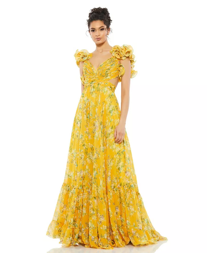 Женское платье миди с высоким воротом, расшитое пайетками и оборками, с рукавами-крылышками Mac Duggal, желтый
Женское платье миди с высоким воротом, расшитое пайетками и оборками, с рукавами-крылышками Mac Duggal, желтый