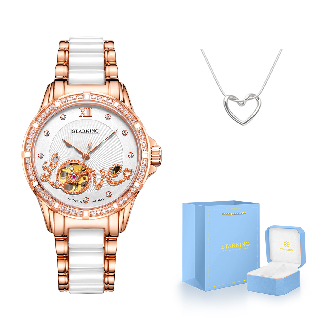 STARKING Часы Mechanical Movement Watch Women's Watch White Dial
STARKING Часы Mechanical Movement Watch Women's Watch White Dial