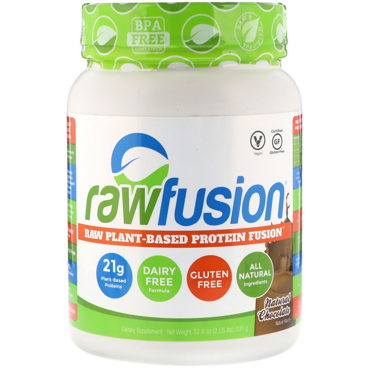 RawFusion Raw Plant-Based Protein Fusion Natural Chocolate 2.05 lbs (931 g) 
RawFusion Raw Plant-Based Protein Fusion Natural Chocolate 2.05 lbs (931 g)