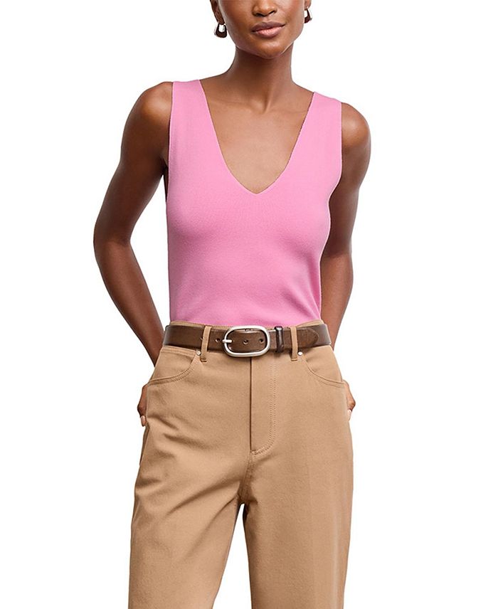 Алесия Топ с V-образным вырезом - 365Knit M.M.LaFleur, розовый 
Алесия Топ с V-образным вырезом - 365Knit M.M.LaFleur, розовый