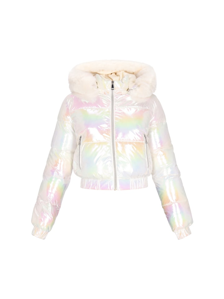 Женская куртка в радужно-белом цвете myMo
Женская куртка в радужно-белом цвете myMo