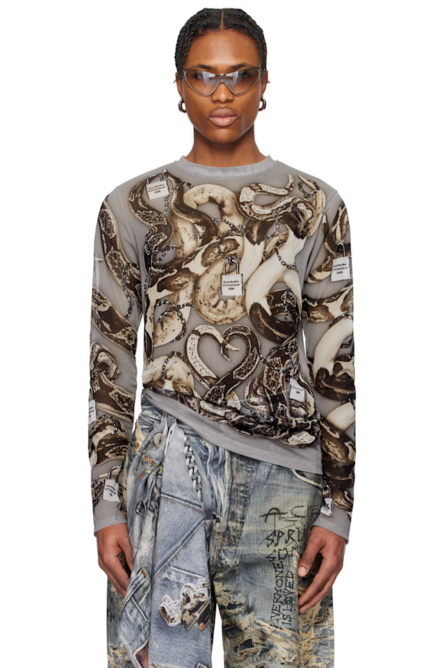 Принтованная футболка с длинным рукавом Acne Studios, серый
Принтованная футболка с длинным рукавом Acne Studios, серый