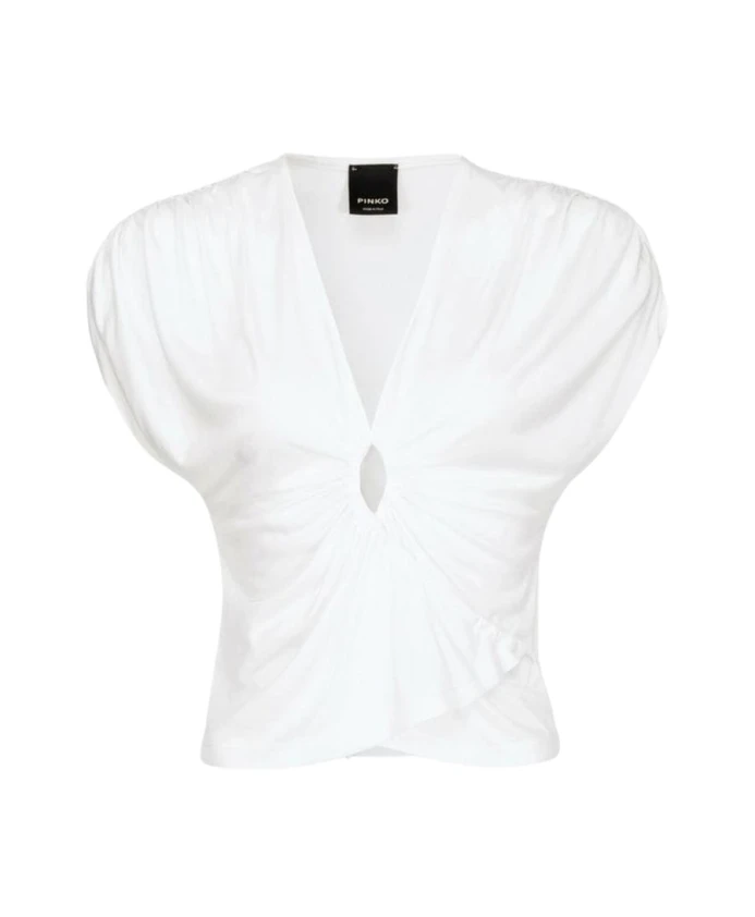 Топ из вискозы со шнуровкой Pinko, белый
Топ из вискозы со шнуровкой Pinko, белый