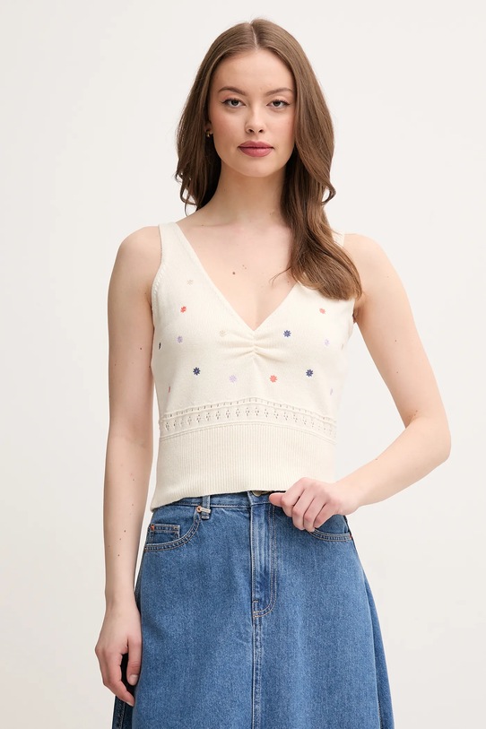 Хлопковая майка United Colors Of Benetton, бежевый
Хлопковая майка United Colors Of Benetton, бежевый