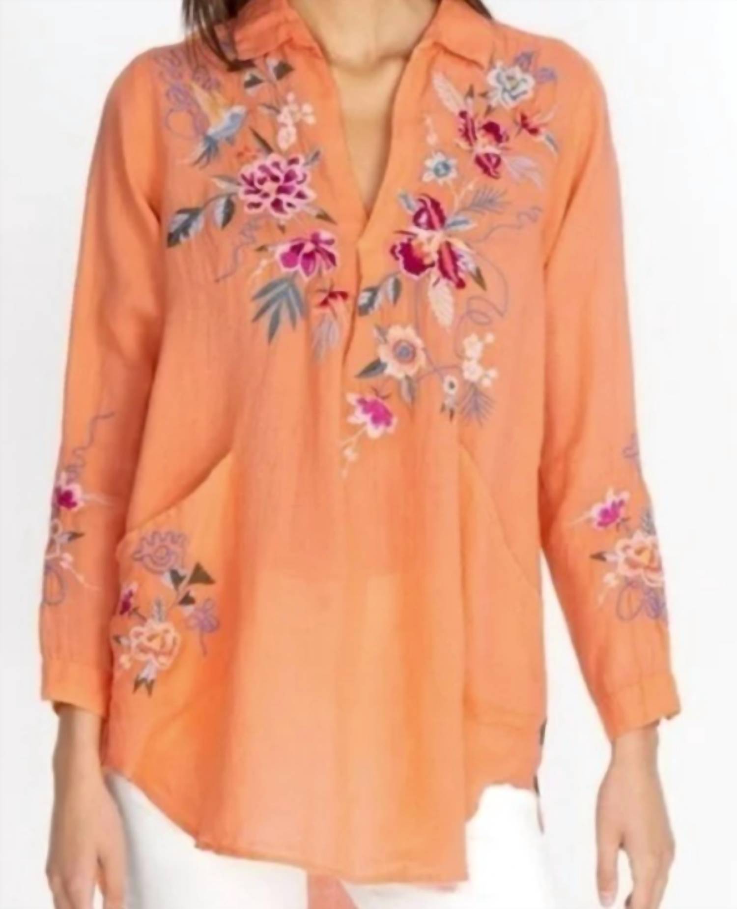 Miro Хенли туника в оранжевом Johnny Was
Miro Хенли туника в оранжевом Johnny Was