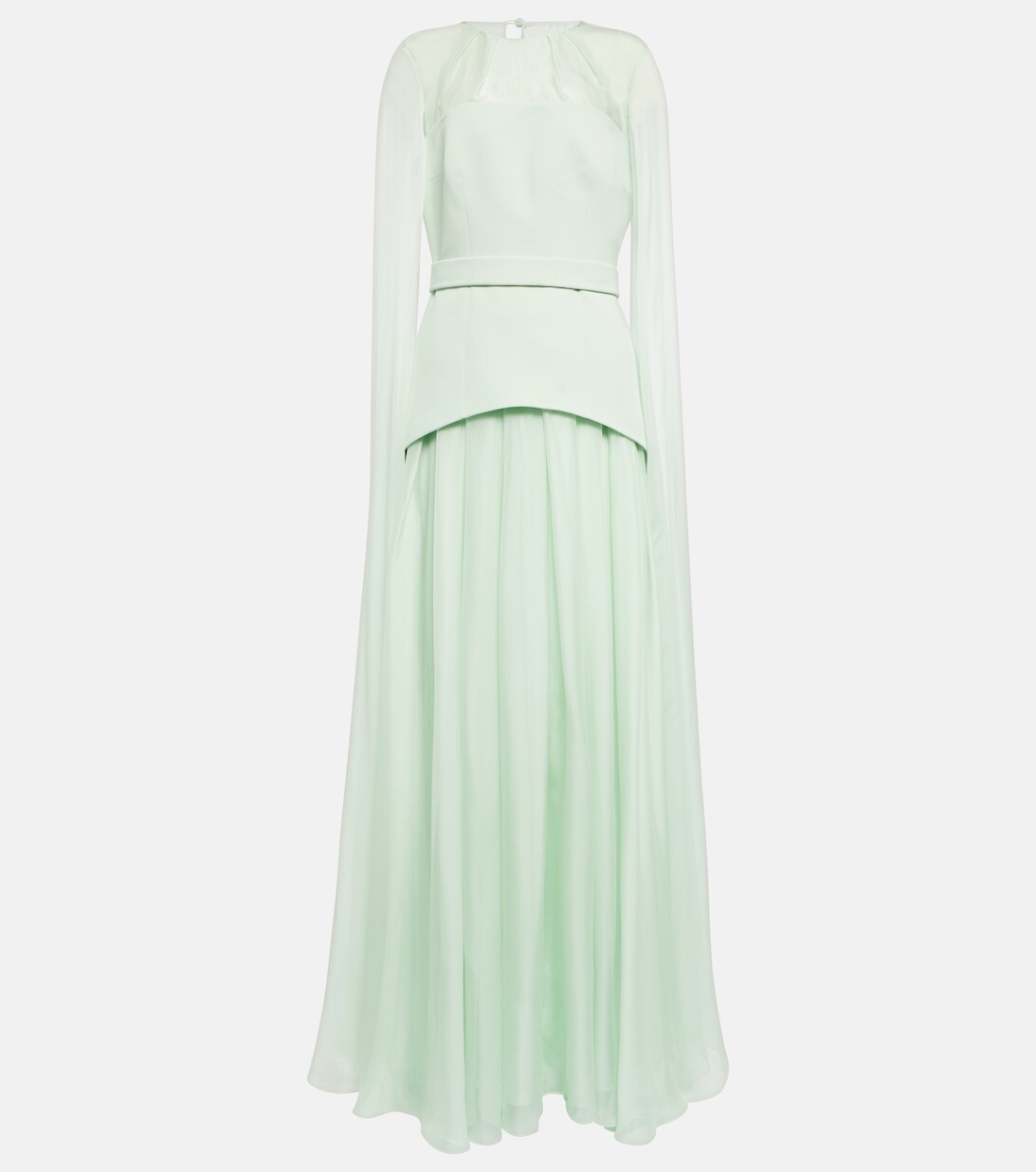 Платье Gloria из шелка и крепа SAFIYAA, зеленый 
Платье Gloria из шелка и крепа SAFIYAA, зеленый