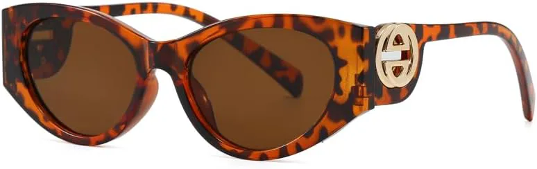 Модные солнцезащитные очки «кошачий глаз» для женщин — ретро-очки в крупной оправе с защитой от УФ-излучения и декоративным логотипом ENSARJOE, Leopard/Brown
Модные солнцезащитные очки «кошачий глаз» для женщин — ретро-очки в крупной оправе с защитой от УФ-излучения и декоративным логотипом ENSARJOE, Leopard/Brown