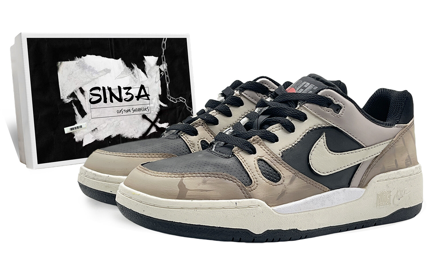 Кроссовки Nike Full Force Skateboarding Shoes Men Low-top Black/Brown, коричневый
Кроссовки Nike Full Force Skateboarding Shoes Men Low-top Black/Brown, коричневый