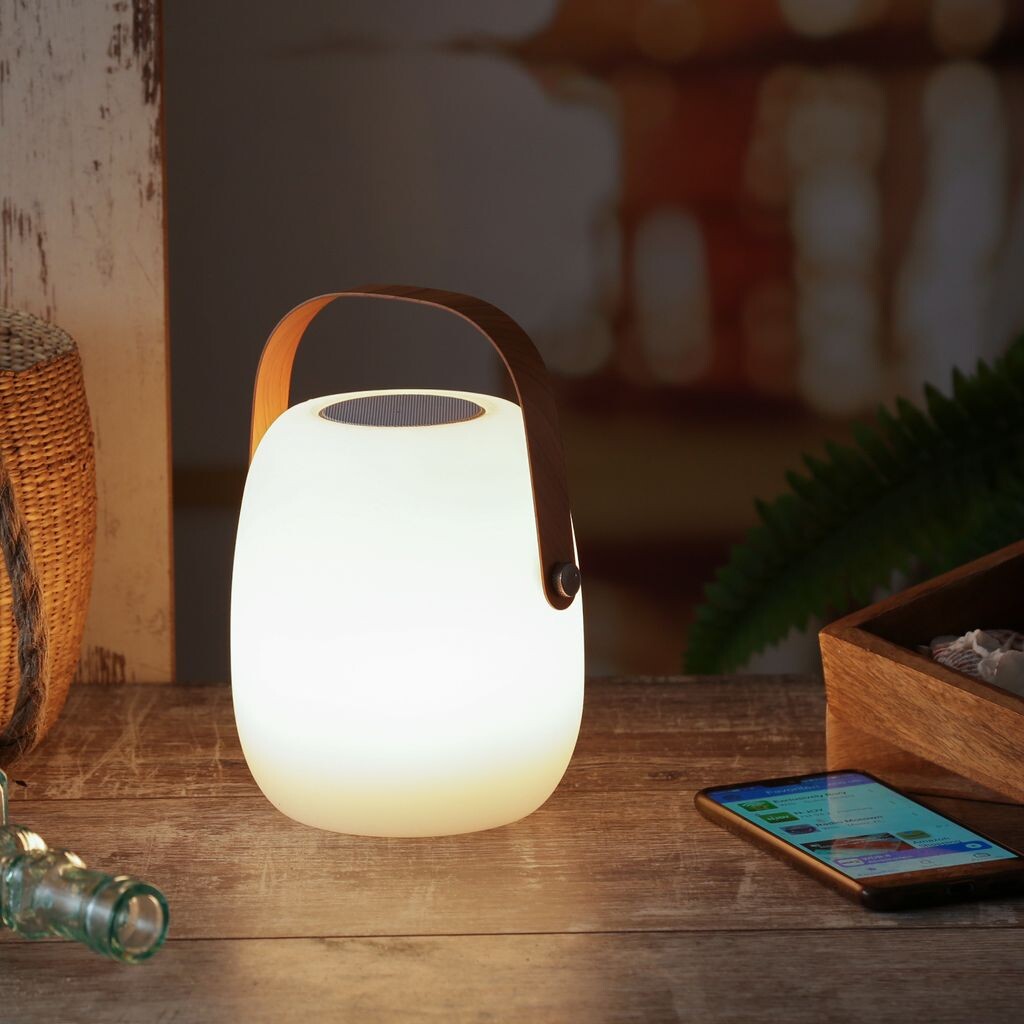 Светодиодная настольная лампа с динамиком - Bluetooth - 6 светодиодов теплого белого цвета - Высота: 21 см - для сада, балкона MARELIDA
Светодиодная настольная лампа с динамиком - Bluetooth - 6 светодиодов теплого белого цвета - Высота: 21 см - для сада, балкона MARELIDA