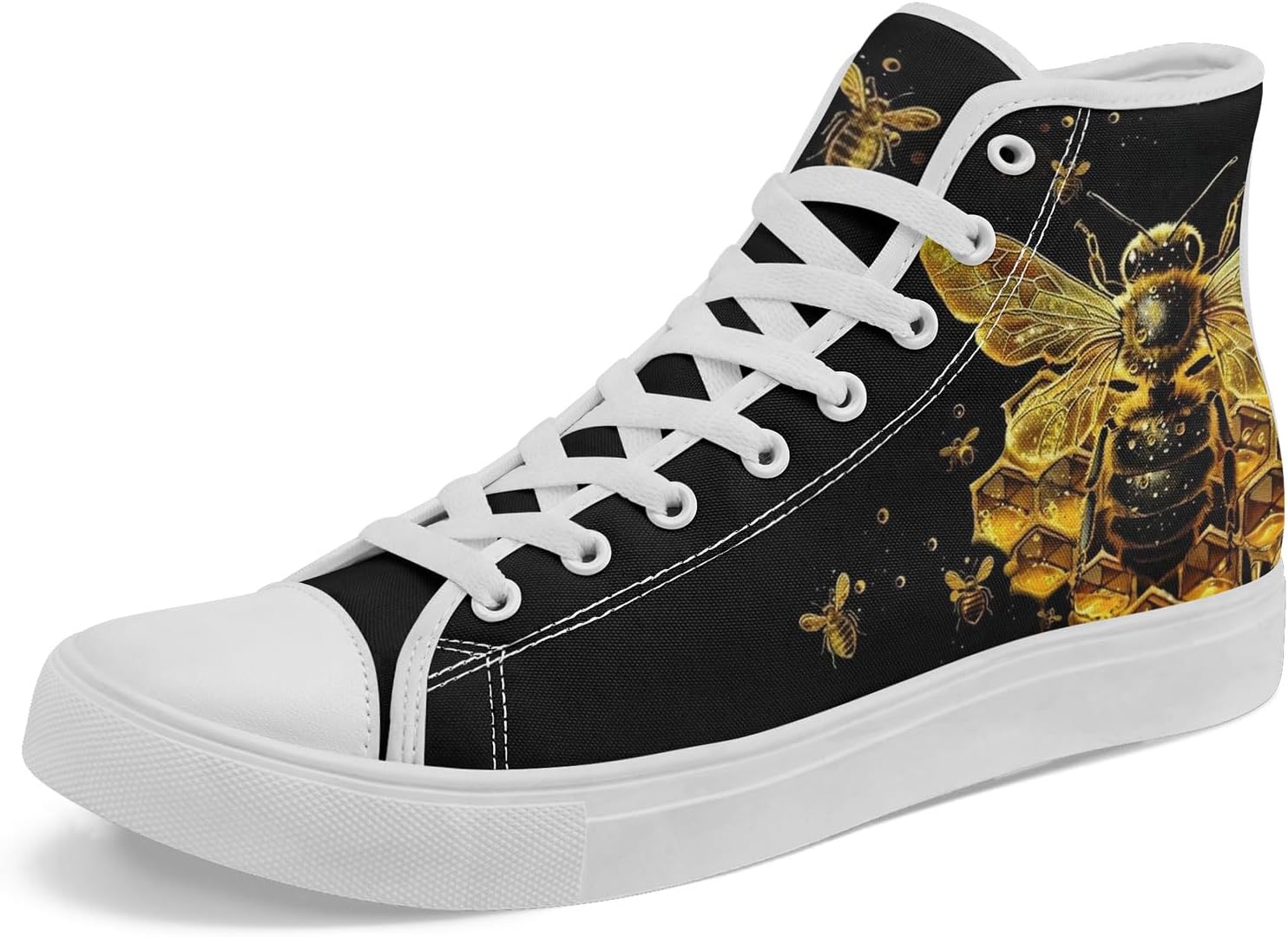 Кроссовки на высокой подошве AWSOLE Fashion из канвы для мужчин и женщин, унисекс, с принтом пчелы, бабочки, луны и цветов, легкие повседневные обувь на плоской подошве, белый/черный/желтый/коричневый
Кроссовки на высокой подошве AWSOLE Fashion из канвы для мужчин и женщин, унисекс, с принтом пчелы, бабочки, луны и цветов, легкие повседневные обувь на плоской подошве, белый/черный/желтый/коричневый