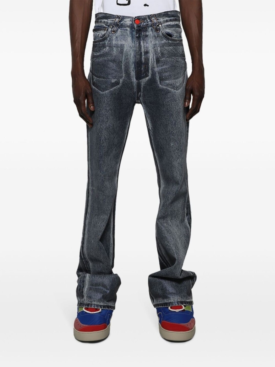 MEMBERS OF THE RAGE расклешенные джинсы из вареного денима, синий
MEMBERS OF THE RAGE расклешенные джинсы из вареного денима, синий