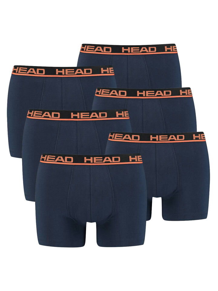 Боксеры HEAD short 6er Pack, цвет dunkelblau/orange 
Боксеры HEAD short 6er Pack, цвет dunkelblau/orange