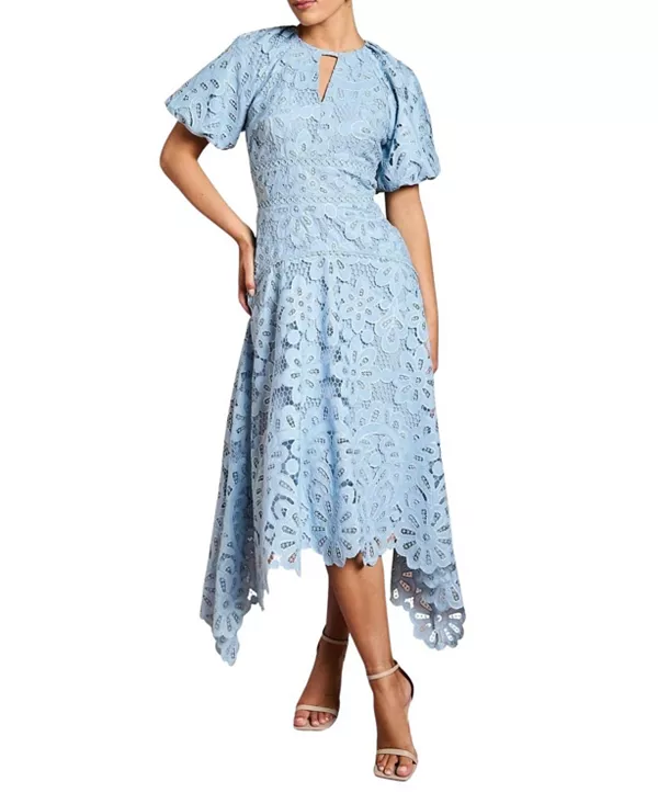 Платье с кружевным подолом и пышными рукавами Coast, синий
Платье с кружевным подолом и пышными рукавами Coast, синий