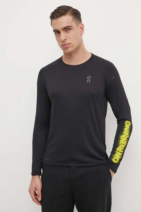 Лонгслив для бега Performance On Running, черный 
Лонгслив для бега Performance On Running, черный