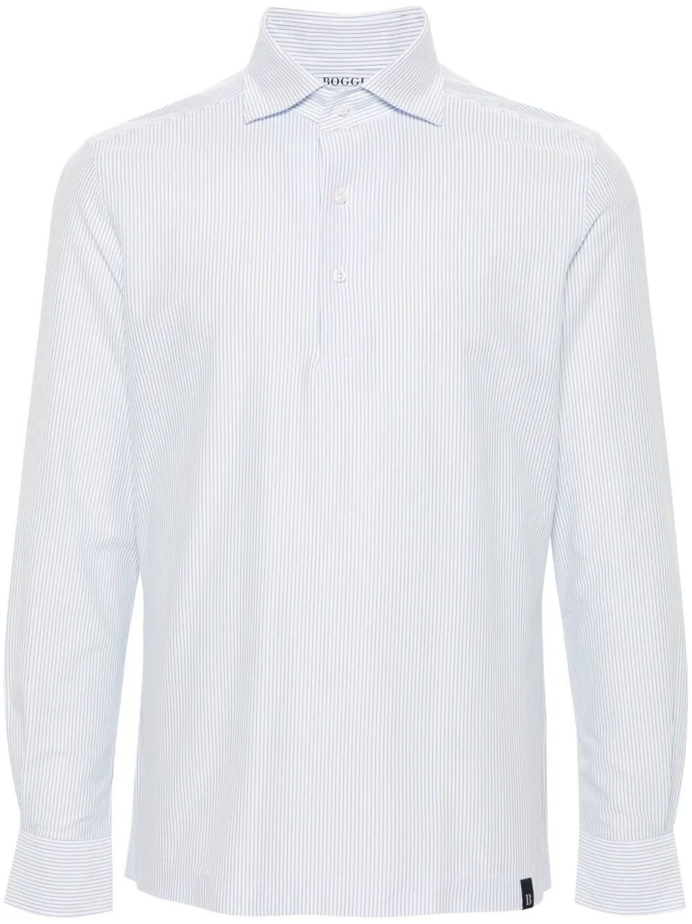 Полосатая рубашка с логотипом Boggi Milano, синий
Полосатая рубашка с логотипом Boggi Milano, синий