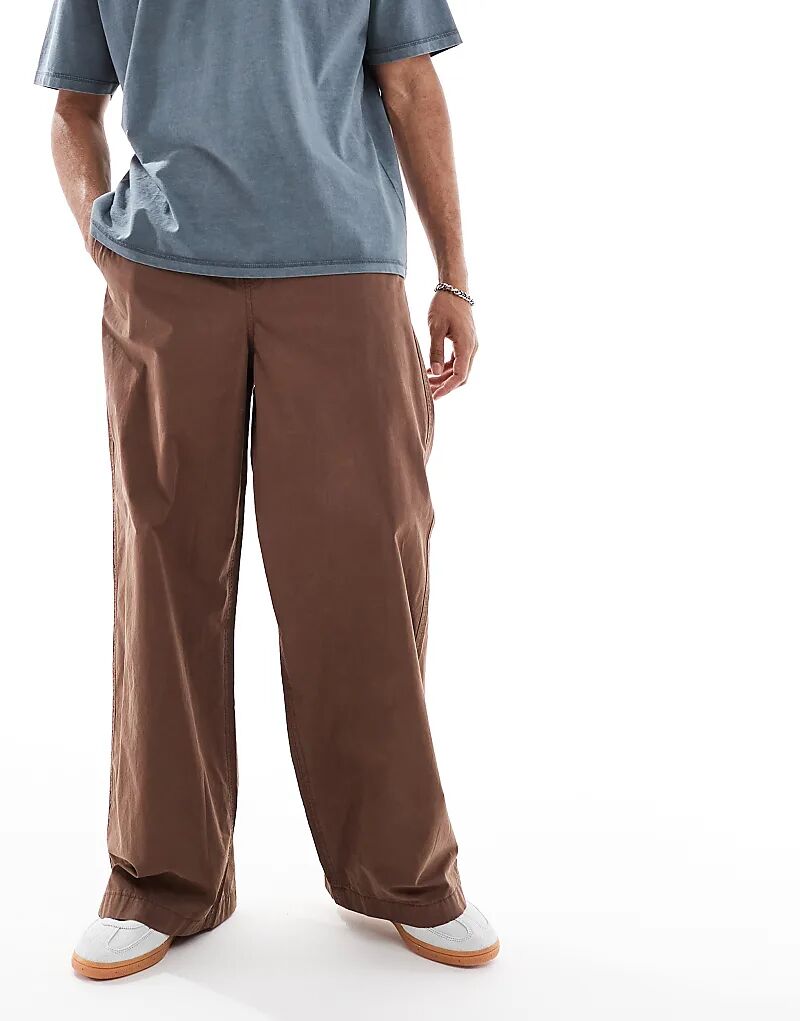 Супер мешковатые брюки ASOS DESIGN из коричневого поплина
Супер мешковатые брюки ASOS DESIGN из коричневого поплина