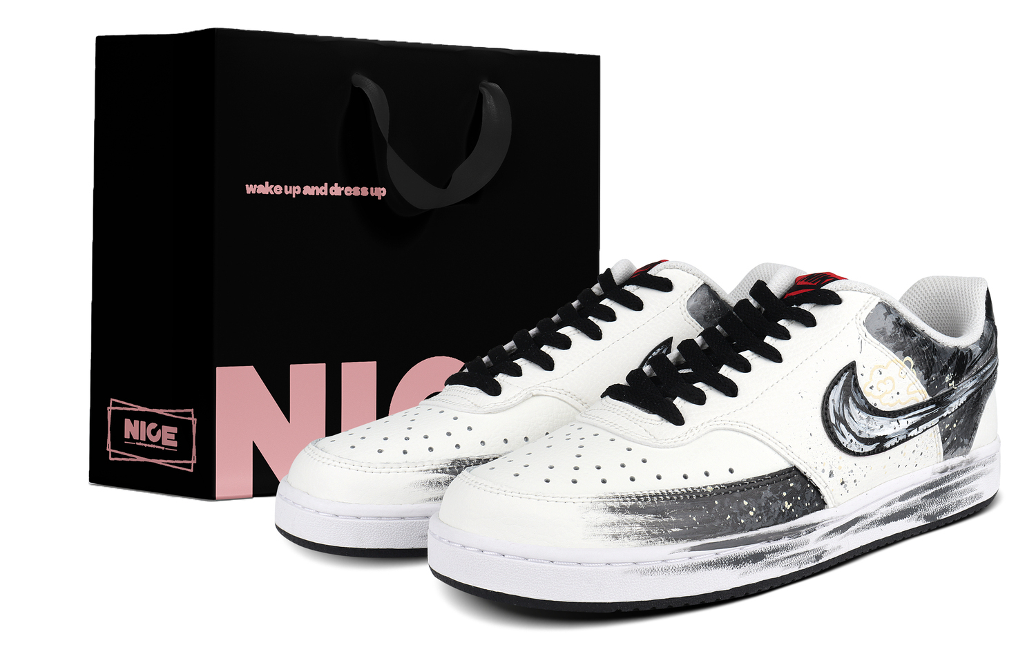 Nike Прочные и легкие низкие скейтерские кроссовки Court Vision 1 мужские черно-белые
Nike Прочные и легкие низкие скейтерские кроссовки Court Vision 1 мужские черно-белые