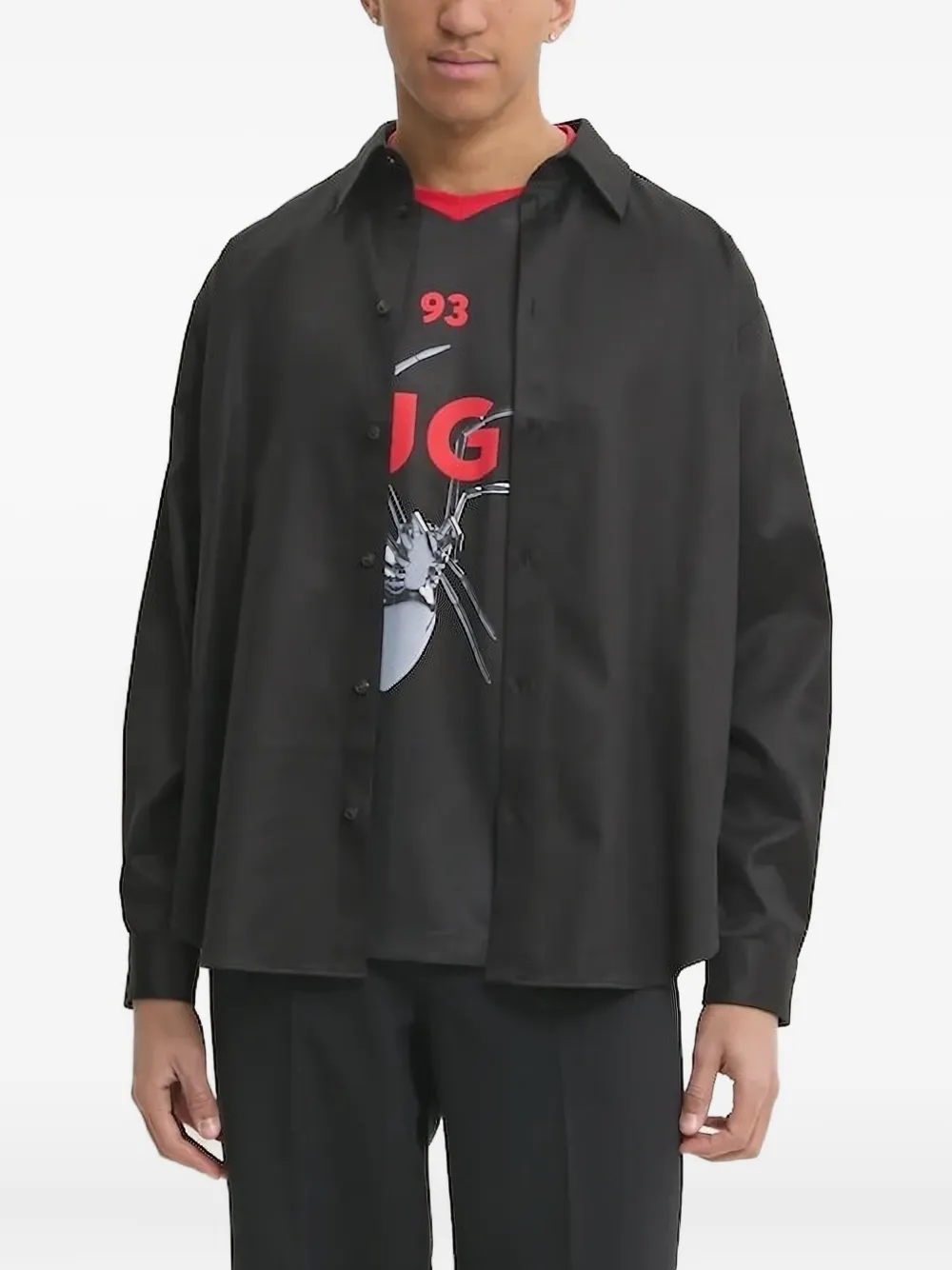 Рубашка из смесовой хлопковой ткани HUGO, черный
Рубашка из смесовой хлопковой ткани HUGO, черный