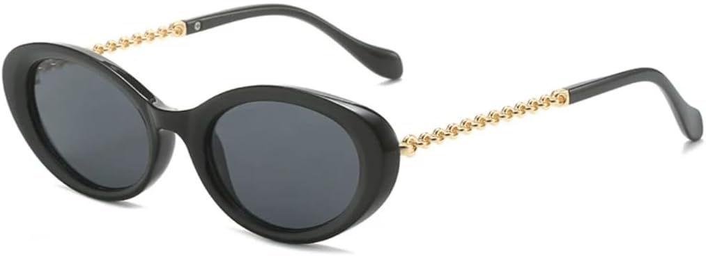 Винтажные овальные солнцезащитные очки для женщин, модные, с металлическими цепочками на дужках, солнцезащитные очки UV400 для мужчин, "кошачий глаз" UATXTAU, Black Grey
Винтажные овальные солнцезащитные очки для женщин, модные, с металлическими цепочками на дужках, солнцезащитные очки UV400 для мужчин, "кошачий глаз" UATXTAU, Black Grey