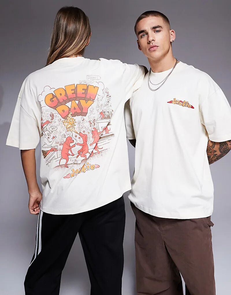 Футболка унисекс оверсайз с лицензионным принтом Green Day Dookie в цвете «кремовый» ASOS DESIGN
Футболка унисекс оверсайз с лицензионным принтом Green Day Dookie в цвете «кремовый» ASOS DESIGN