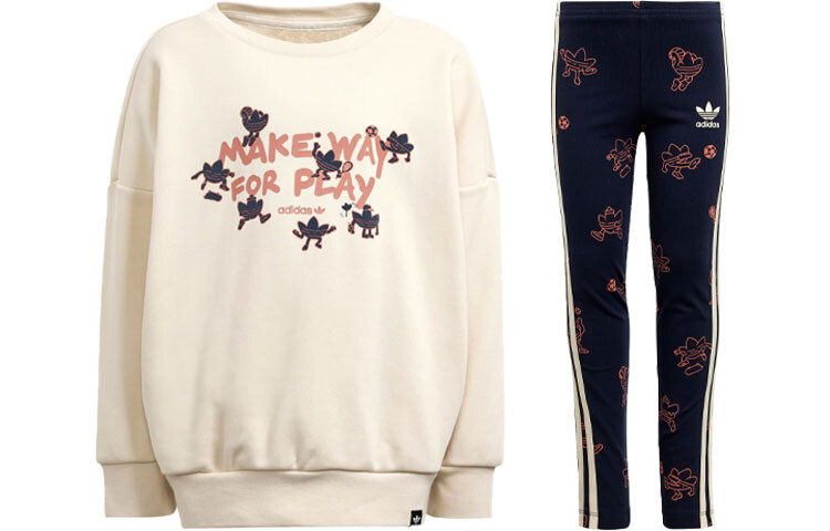 Adidas Originals Детская повседневная спортивная одежда, цвет Set (Fantastic White Sweatshirt + Legendary Ink Blue Pants)
Adidas Originals Детская повседневная спортивная одежда, цвет Set (Fantastic White Sweatshirt + Legendary Ink Blue Pants)