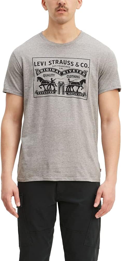 Мужская футболка Levi's с рисунком двух лошадей, Midtone Heather Grey
Мужская футболка Levi's с рисунком двух лошадей, Midtone Heather Grey