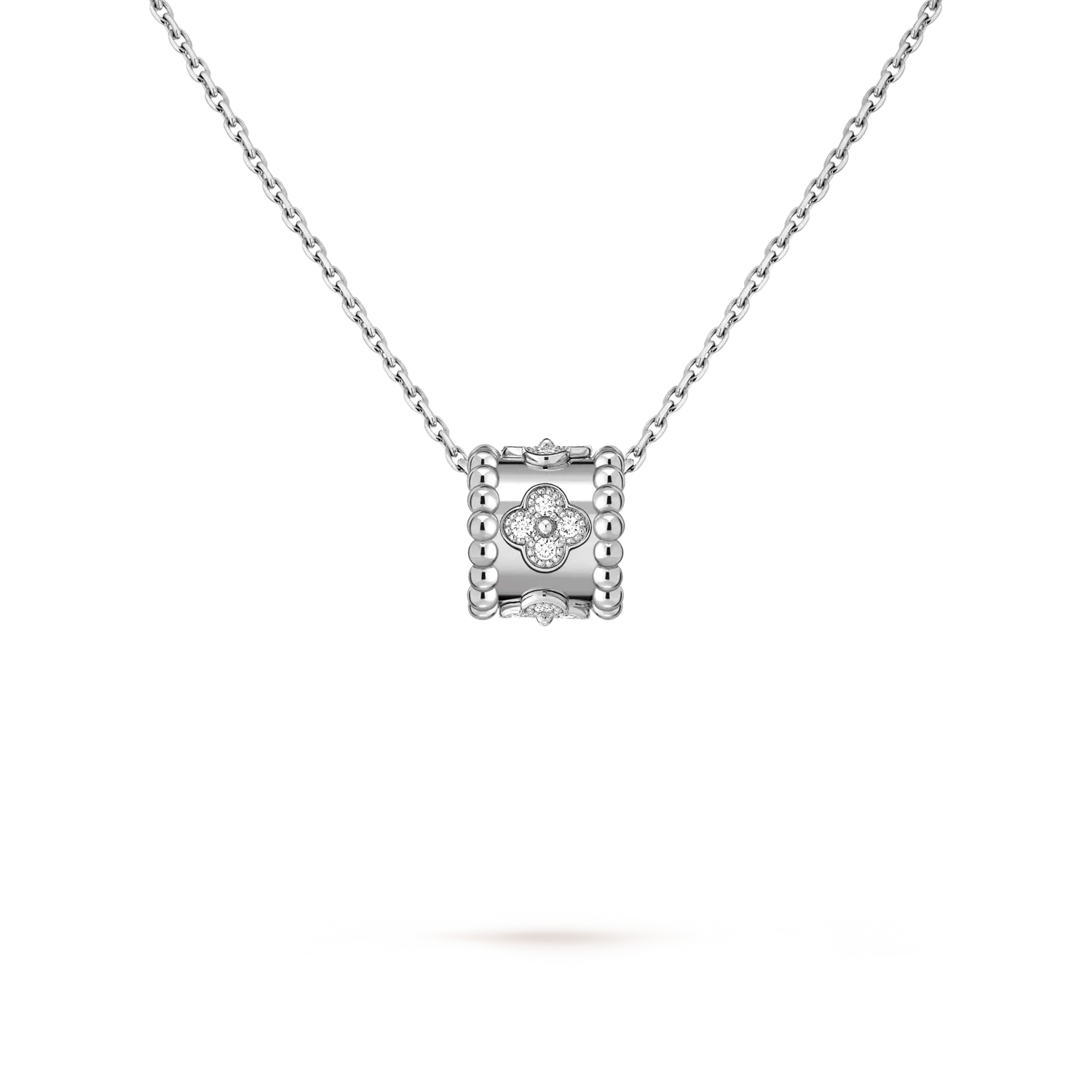 Кулон Van Cleef & Arpels Perlée clovers, белое золото 18 ct, бриллиант
Кулон Van Cleef & Arpels Perlée clovers, белое золото 18 ct, бриллиант