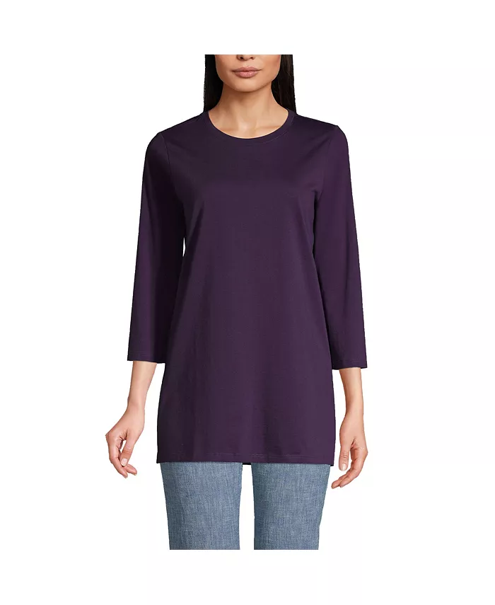 Женская туника из хлопка супима с рукавом 3/4 Lands' End, белый
Женская туника из хлопка супима с рукавом 3/4 Lands' End, белый