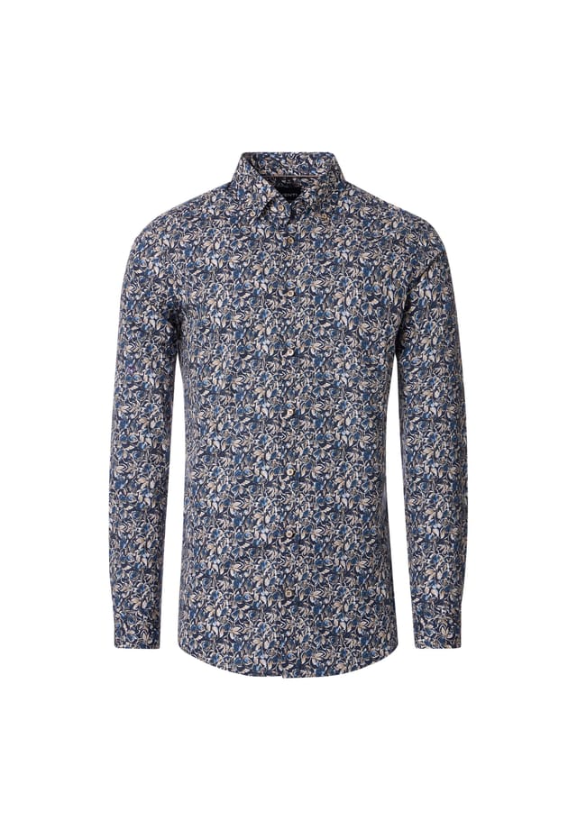 Рубашка с принтом в деловом стиле облегающая фигуру Venti, синий
Рубашка с принтом в деловом стиле облегающая фигуру Venti, синий