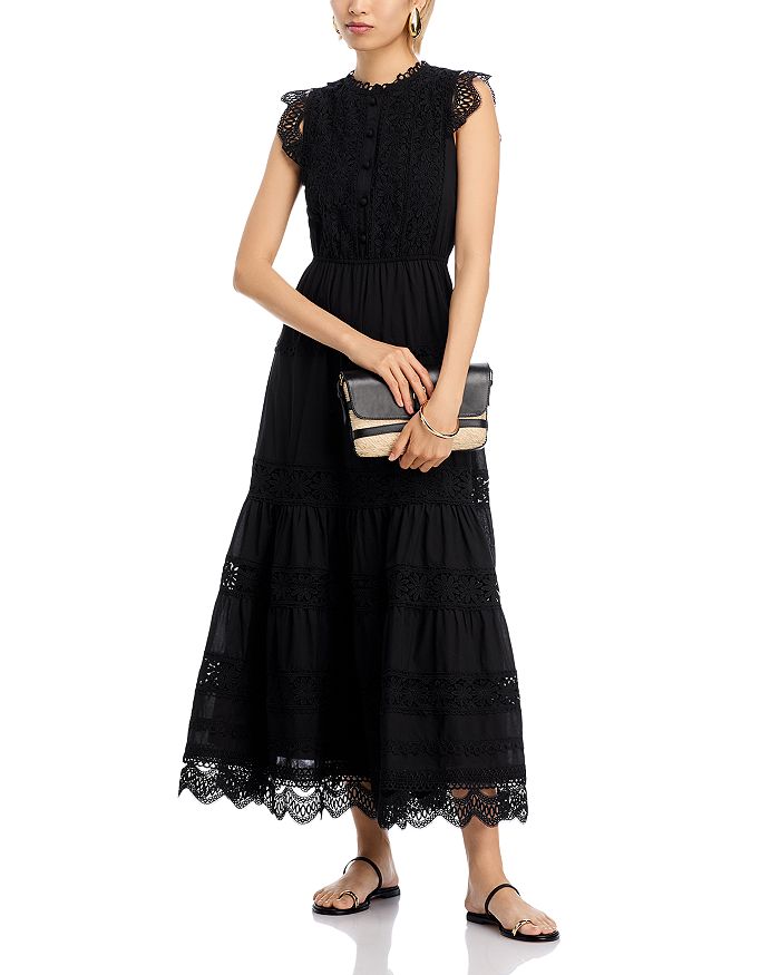 Хлопковое кружевное макси-платье - эксклюзив AQUA, черный
Хлопковое кружевное макси-платье - эксклюзив AQUA, черный