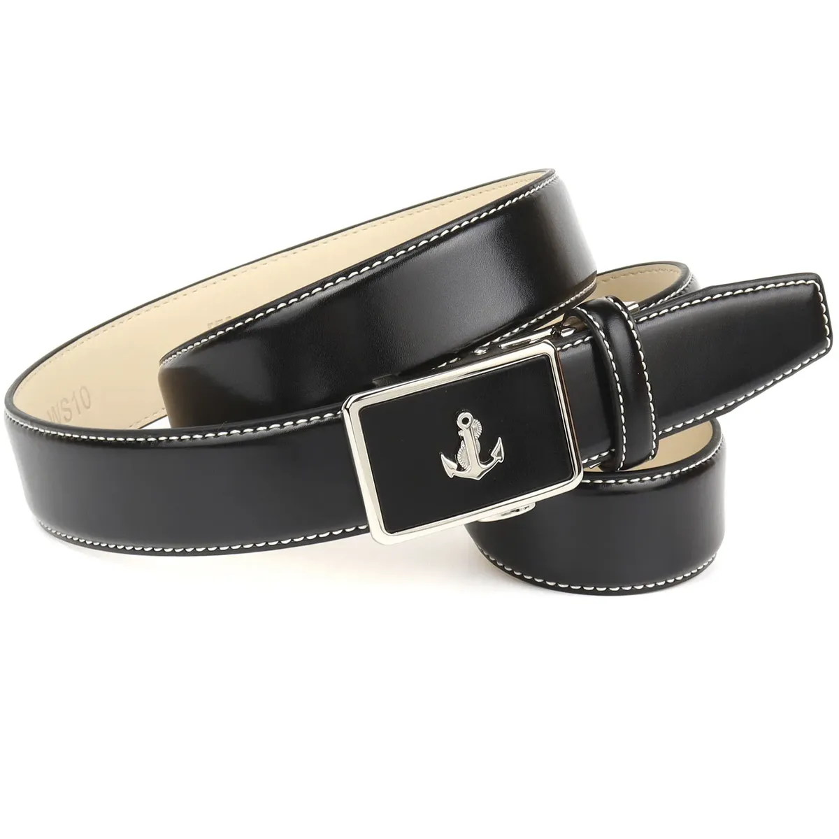 Кожаный ремень Anthoni Crown, кожаный ремень с логотипом якоря, черный
Кожаный ремень Anthoni Crown, кожаный ремень с логотипом якоря, черный