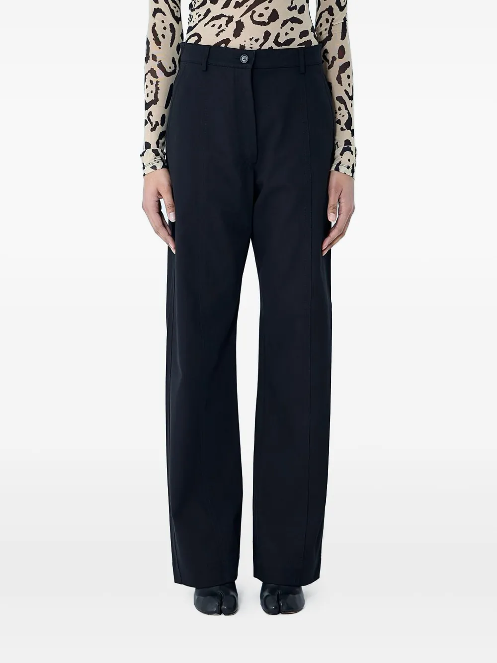 Брюки прямого кроя SPORTMAX, черный 
Брюки прямого кроя SPORTMAX, черный