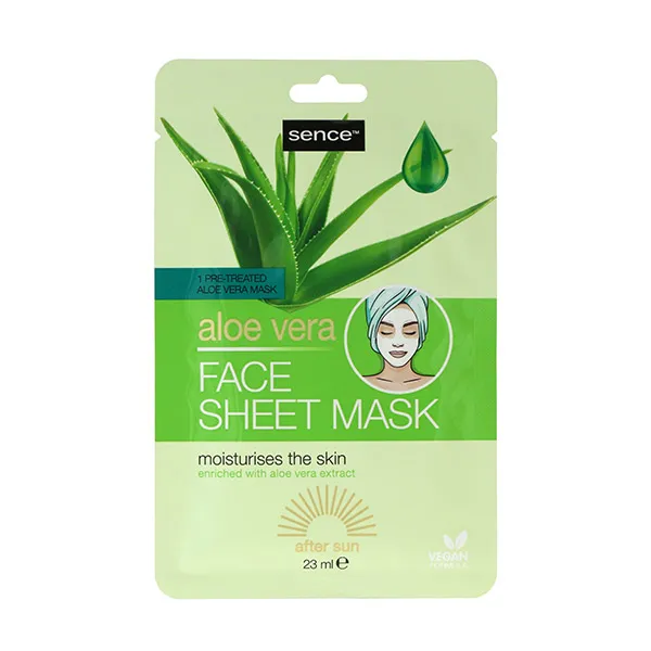 Успокаивающая маска для лица Mascarilla Aloe Vera Sence Beauty, 23 ml
Успокаивающая маска для лица Mascarilla Aloe Vera Sence Beauty, 23 ml