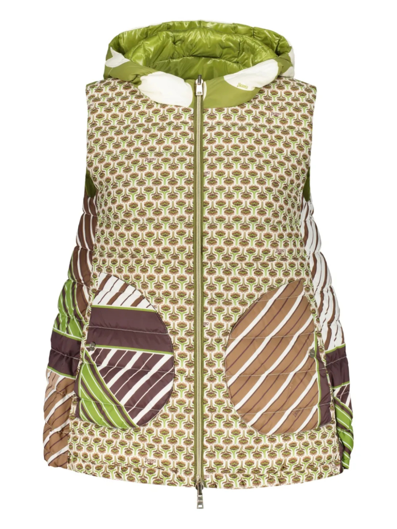 Двусторонний пуховый жилет Herno, зеленый
Двусторонний пуховый жилет Herno, зеленый