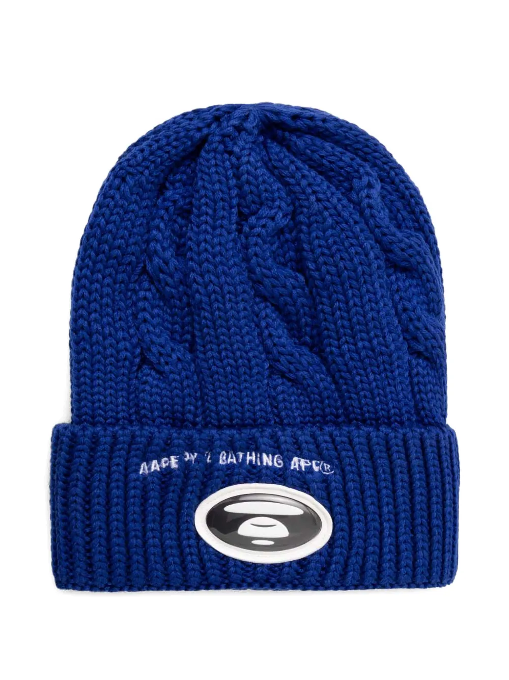 Шапка бини фактурной вязки с логотипом Aape By *A Bathing Ape, синий
Шапка бини фактурной вязки с логотипом Aape By *A Bathing Ape, синий