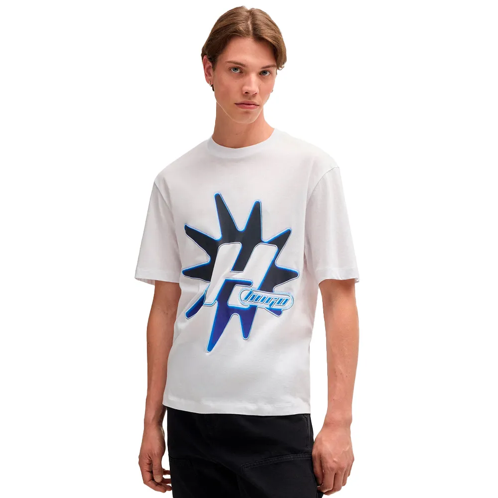 Футболка с коротким рукавом HUGO Nestrolo 01 BLUE, белый 
Футболка с коротким рукавом HUGO Nestrolo 01 BLUE, белый