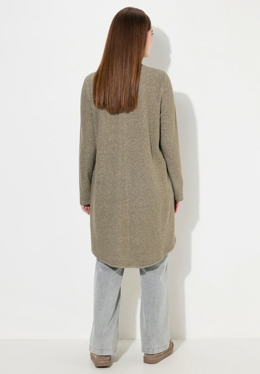 Толстовка LONG- STEHKRAGEN LANGARM Ulla Popken, серый 
Толстовка LONG- STEHKRAGEN LANGARM Ulla Popken, серый