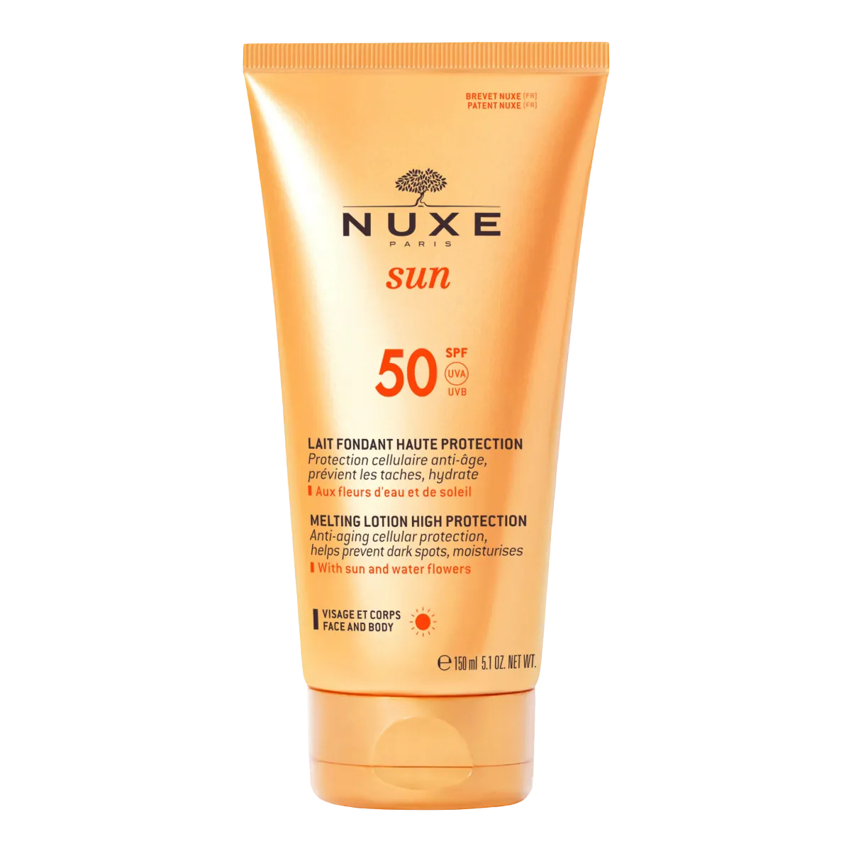Nuxe Sun Milk Spf50 150 мл Защита от солнца для лица и тела
Nuxe Sun Milk Spf50 150 мл Защита от солнца для лица и тела