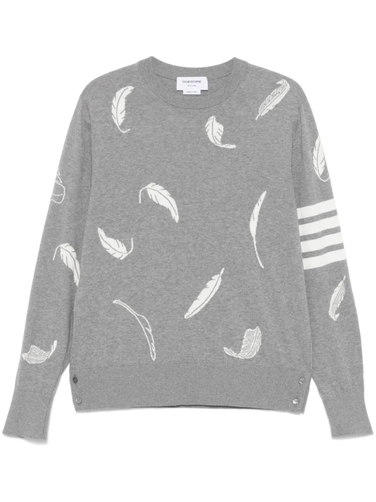 Свитер вязки интарсия Thom Browne, серый
Свитер вязки интарсия Thom Browne, серый