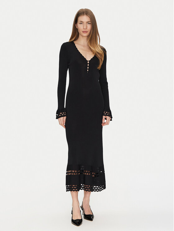 Облегающее трикотажное платье 251TP3050 Twinset, черный 
Облегающее трикотажное платье 251TP3050 Twinset, черный