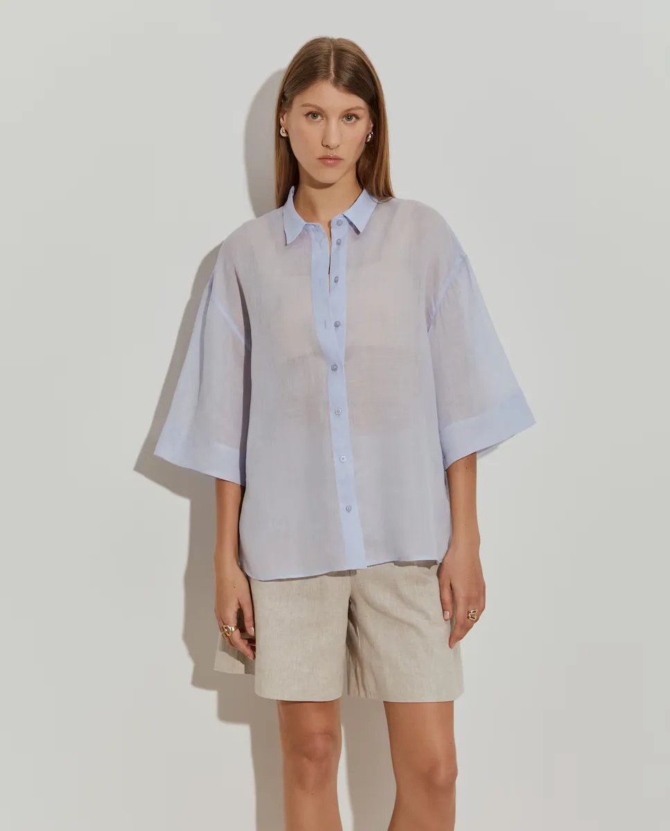 Женская рубашка свободного покроя из рами Lion of Porches, синий
Женская рубашка свободного покроя из рами Lion of Porches, синий