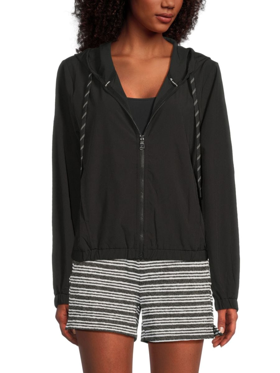 Однотонная куртка с капюшоном Andrew Marc, черный
Однотонная куртка с капюшоном Andrew Marc, черный