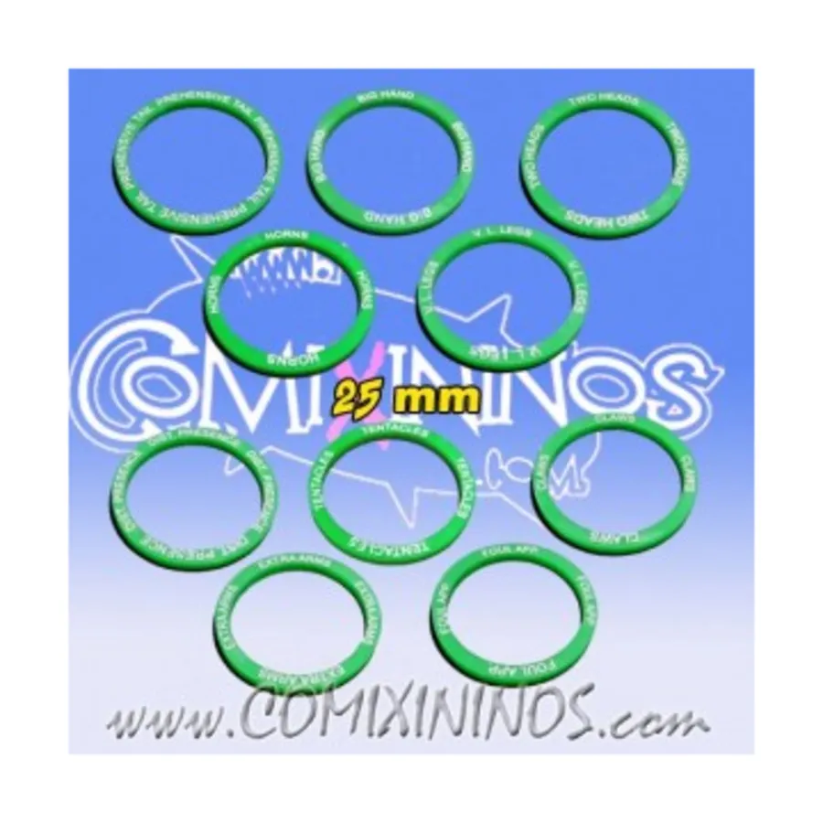 Кольца навыков мутации 25 мм — зеленые, Fantasy Football Miniatures - Accessories (28mm)
Кольца навыков мутации 25 мм — зеленые, Fantasy Football Miniatures - Accessories (28mm)